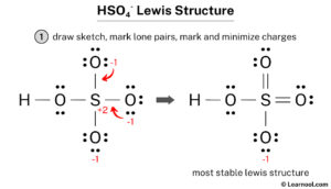 HSO4- Lewis structure - Learnool