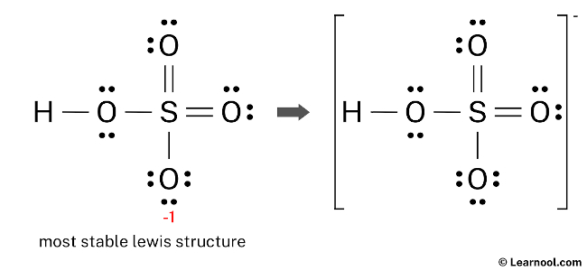 HSO4- Lewis Structure (Final)