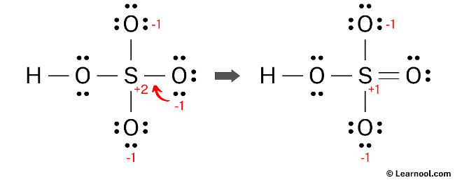 HSO4- Lewis Structure (Step 4)