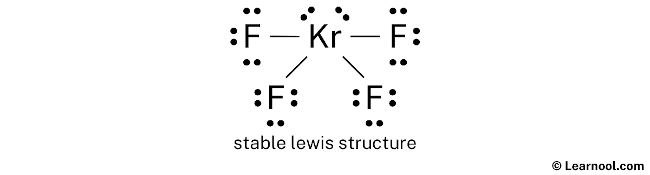 KrF4 Lewis Structure (Step 2)