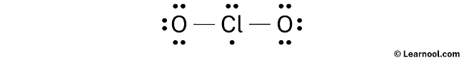 Lewis Structure of ClO2 (Step 2)