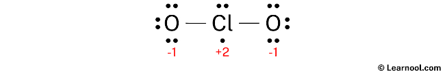 Lewis Structure of ClO2 (Step 3)
