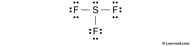 Lewis Structure of SF3+ (Step 2)