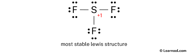 Lewis Structure of SF3+ (Step 3)