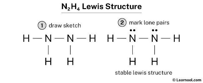N2H4 Lewis Structure