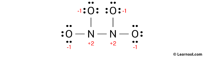 N2O4 Lewis Structure (Step 3)