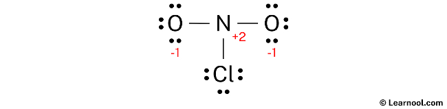 NO2Cl Lewis Structure (Step 3)