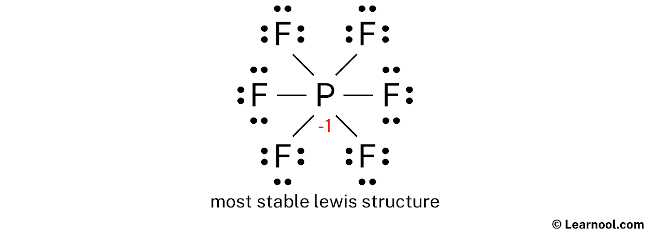 PF6- Lewis Structure (Step 3)