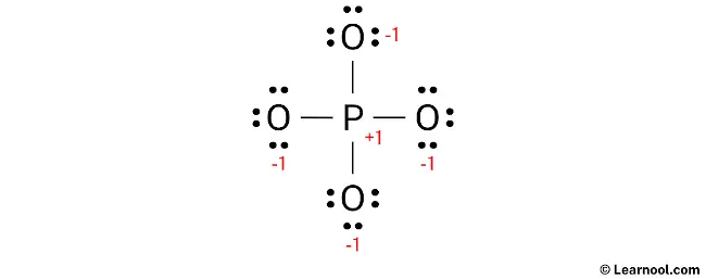 PO43- Lewis Structure (Step 3)