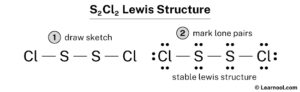 S2Cl2 Lewis structure - Learnool