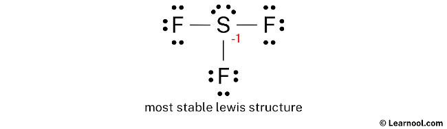 SF3- Lewis Structure (Step 3)