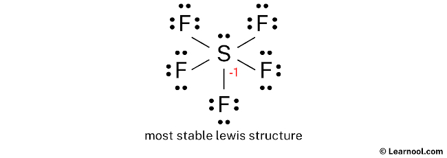 SF5- Lewis Structure (Step 3)