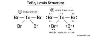 TeBr4 Lewis Structure Learnool   TeBr4 Lewis Structure 300x122 