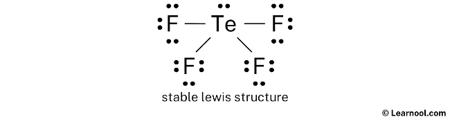 TeF4 Lewis Structure (Step 2)