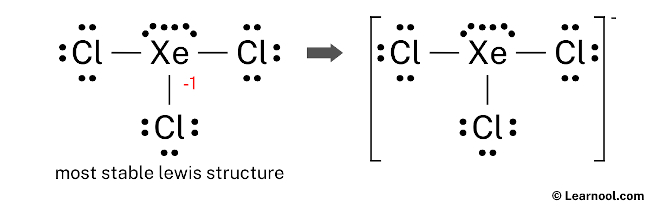 XeCl3- Lewis Structure (Final)