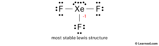 XeF3- Lewis Structure (Step 3)