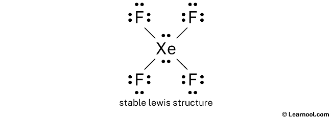 XeF4 Lewis Structure (Step 2)