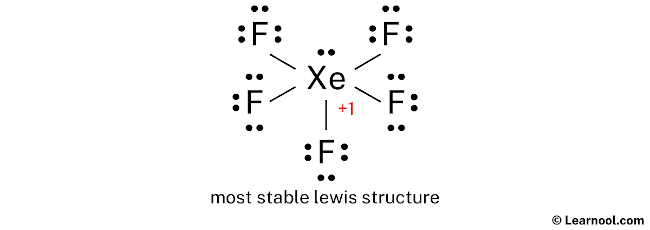 XeF5+ Lewis Structure (Step 3)