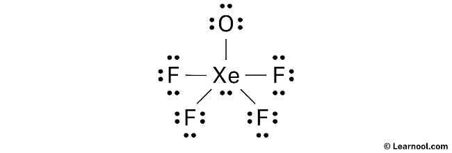 XeOF4 Lewis Structure (Step 2)