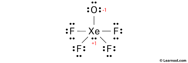 XeOF4 Lewis Structure (Step 3)