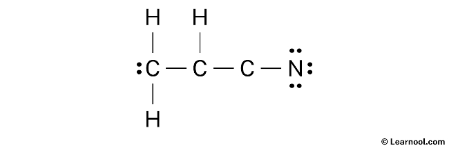 CH2CHCN Lewis Structure (Step 2)