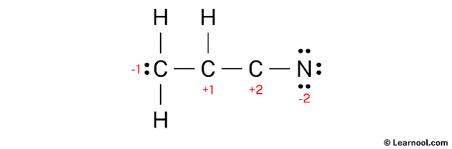 CH2CHCN Lewis Structure (Step 3)