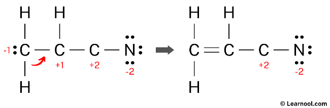 CH2CHCN Lewis Structure (Step 4)