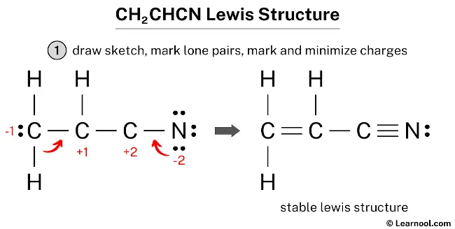 CH2CHCN Lewis Structure