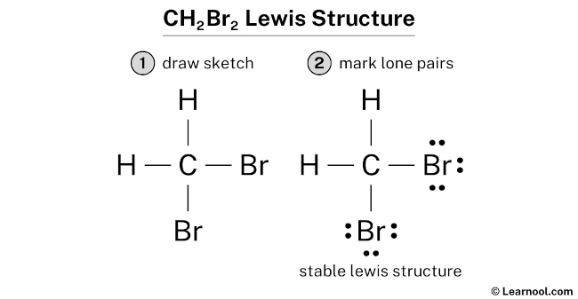 CH2Br2 Lewis structure - Learnool