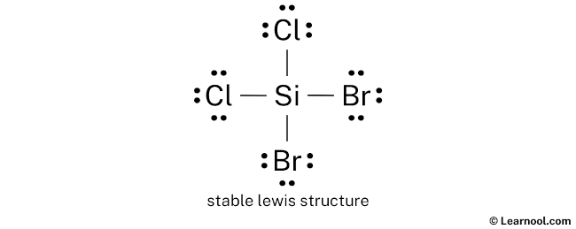 SiCl2Br2 Lewis Structure (Step 2)
