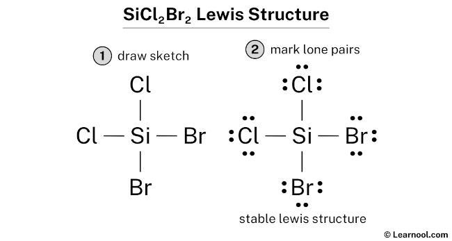 SiCl2Br2 Lewis Structure