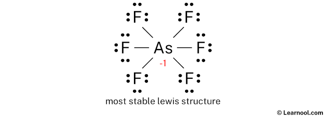 AsF6- Lewis Structure (Step 3)