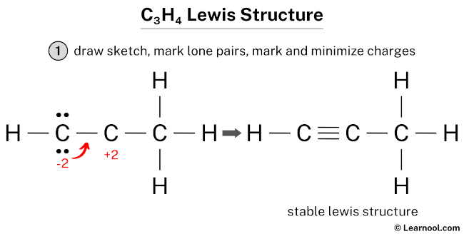 C3H4 Lewis Structure