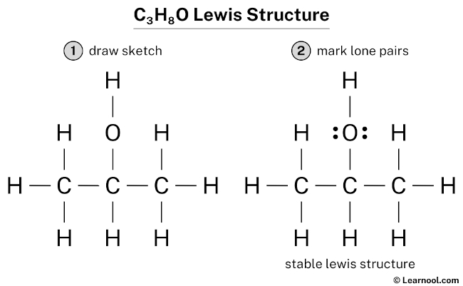 C3H8O Lewis Structure