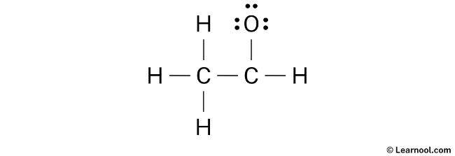 CH3CHO Lewis Structure (Step 2)