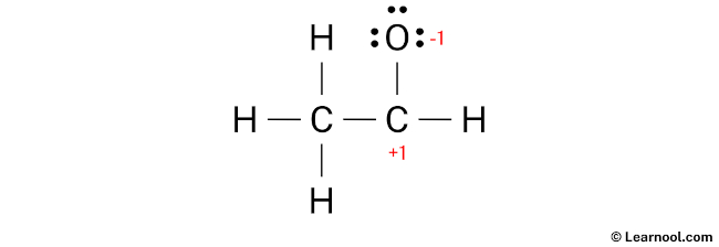 CH3CHO Lewis Structure (Step 3)