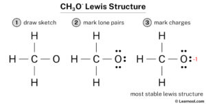 CH3O- Lewis structure - Learnool