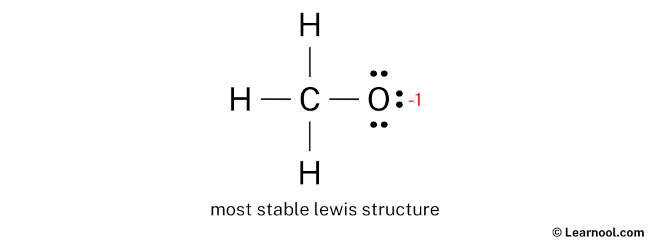 CH3O- Lewis Structure (Step 3)