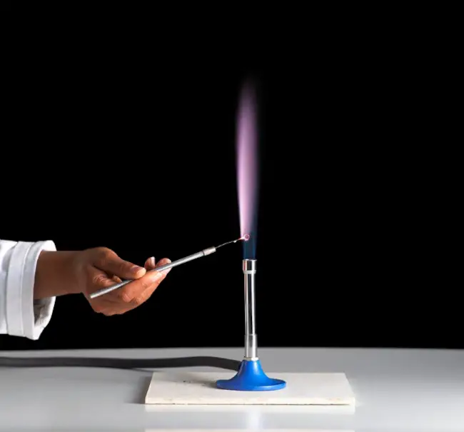 Potassium Burns With A Lilac-Colored Flame
