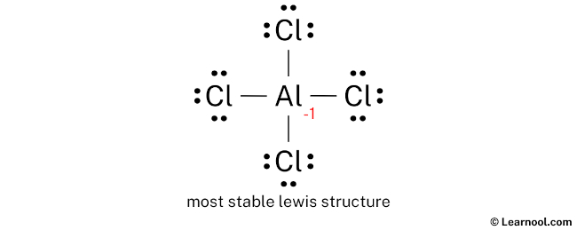 AlCl4- Lewis Structure (Step 3)