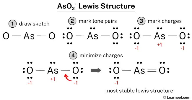 AsO2- Lewis Structure