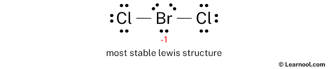 BrCl2- Lewis Structure (Step 3)