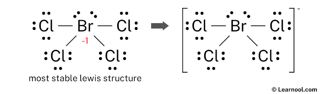 BrCl4- Lewis Structure (Final)
