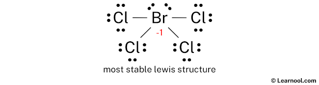 BrCl4- Lewis Structure (Step 3)