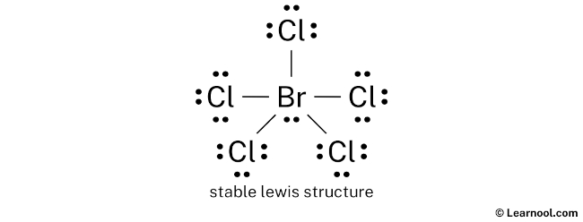 BrCl5 Lewis Structure (Step 2)