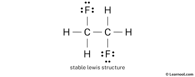 C2H4F2 Lewis Structure (Step 2)