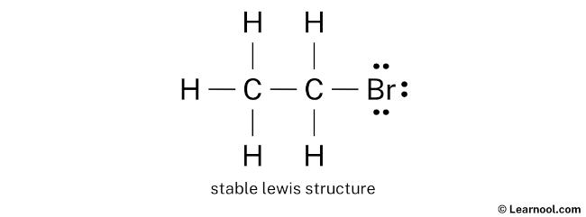 C2H5Br Lewis Structure (Step 2)