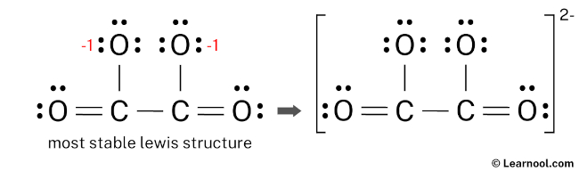 C2O42- Lewis Structure (Final)