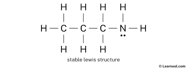 C3H9N Lewis Structure (Step 2)