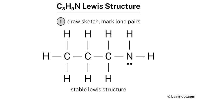C3H9N Lewis Structure